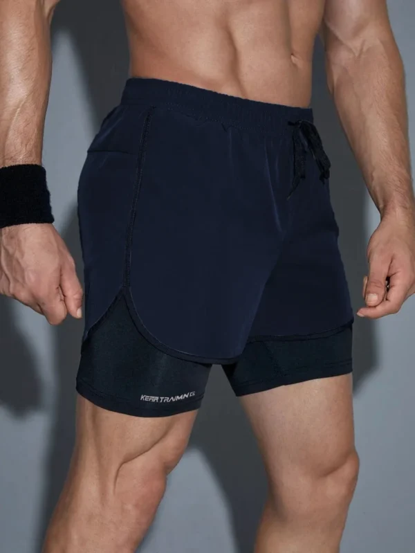 Men's Sportswear 2 In 1 Lightweight Training Shorts, Male Clothes For Gym Workout Yoga - Image 6