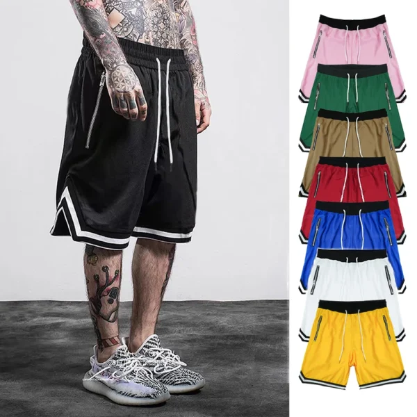 Men's Sports Basketball Shorts Mesh Quick Dry Gym Shorts for Summer Fitness Joggers Casual Breathable Short Pants Scanties